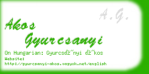 akos gyurcsanyi business card